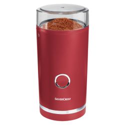 SILVERCREST® Elektrický mlynček na kávu SKMS 180 A1 (červená)