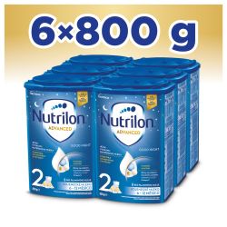 NUTRILON Advanced 2 Good Night následná detská dojčenská výživa 800 g - balenie 6 ks