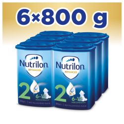 NUTRILON Advanced 2 následná mliečna dojčenská výživa 800 g - balenie 6 ks