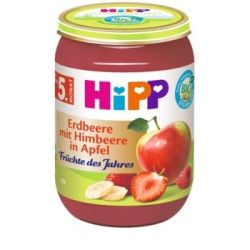 HiPP Príkrm BIO jablka s jahodami, malinami 190 g