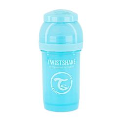 TWISTSHAKE Dojčenská fľaša anti-colic 180 ml pastelovo modrá, s cumlíkom small 1 ks