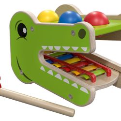 PLAYTIVE® Drevená motorická hračka (xylofón – hra s kladivom )