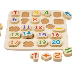 PLAYTIVE® Drevené puzzle hry (puzzle čísla)