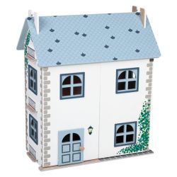 PLAYTIVE® Drevený domček pre bábiky (modrá)