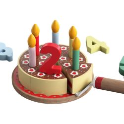 PLAYTIVE® Súprava drevených potravín (narodeninová torta)