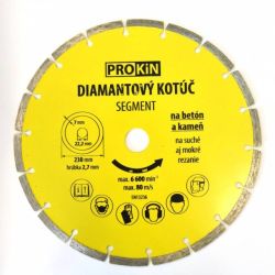 Kinekus Diamantový kotúč PROKIN 230x22,23mm SEGMENT