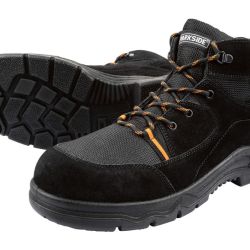PARKSIDE® Pánska kožená bezpečnostná obuv S3 (41, čierna/oranžová)