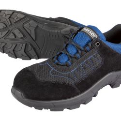 PARKSIDE® Pánska kožená bezpečnostná obuv S3 (45, čierna/modrá)
