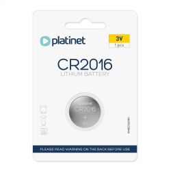 Platinet 1 ks Lítiová gombíková batéria CR2016 BLISTER 3V