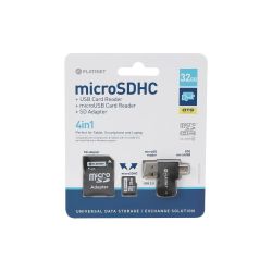 Platinet 4in1 MicroSDHC 32GB + SD adaptér + MicroSD čítačka + OTG adaptér
