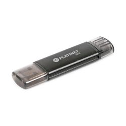 Platinet Dual Flash Disk USB + MicroUSB 32GB čierna