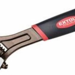 EXTOL PREMIUM 'Kľúč nastaviteľný 200mm/8', pogumovaná rukoväť, poniklovaný'