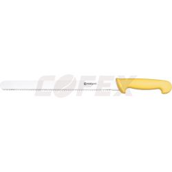 HACCP-Zúbkovaný nôž - dlhý, žltý, 30cm
