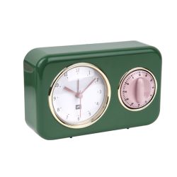 Kuchynské hodiny s časovačom Present Time Nostalgia, PT2970GR, 17cm