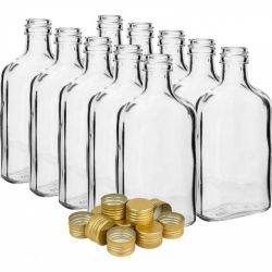 Kinekus Fľaša sklo 200ml na alkohol, s uzáverom na závit