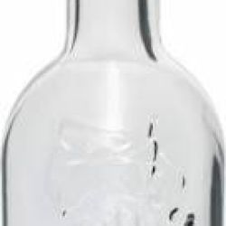 Kinekus Sklenená fľaša na alkohol s dekorom 500 ml, gumená zátka