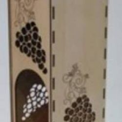 Kinekus Obal na fľaše na víno drevený 86x86 mm dekorovaný