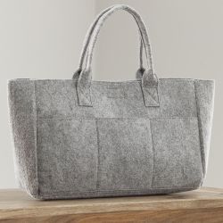 Jassz Bags Plstená nákupná taška s vreckami Barva: Grey Melange, Velikost: One Size