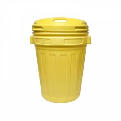 Kinekus Kôš, nádoba na odpad s vekom 70L žltá, na recykláciu