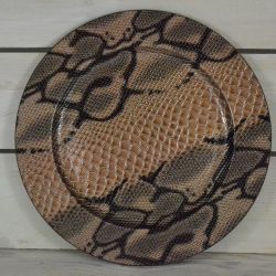 Umelá tácka s hadím vzorom (p. 25 cm)