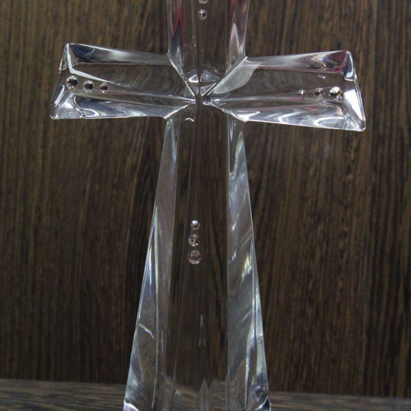 Kryštáľový kríž so swarovski kryštáľmi (v. 19 cm) 2.