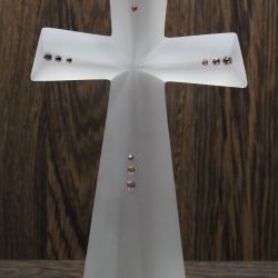 Kryštáľový kríž so swarovski kryštáľmi (v. 19 cm) 4.