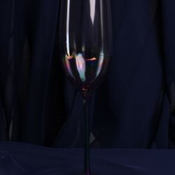 Poháre - Šampanské - s dúhovým motívom - set 6ks -  300ml (p. 4,8cm, v. 26cm)