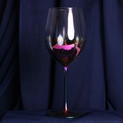 Poháre na biele víno - s dúhovým motívom - set 6ks - 500ml (p. 7cm, v. 24,5cm)