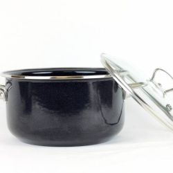 Kinekus Smaltovaný hrniec s pokrievkou SFINX PREMIUM 1,5 l/16 cm, čierny