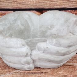 Hlinená ruka v tvare kvetináča - sivá (20,5x16cm)