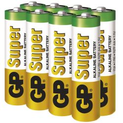 EMOS Alkalická batéria GP Super AA (LR6), 6+2ks B13218