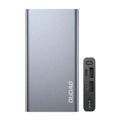 Dudao K5Pro Power Bank 10000mAh 2x USB, strieborný