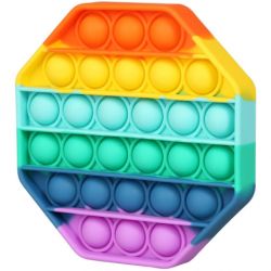 MG Bubble Pop It antistresová hračka, osemuholník, multicolor