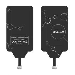 Choetech Wireless Charger Micro USB adaptér pre bezdrôtové nabíjanie (top), čierny (WP-MICRO-101BK)
