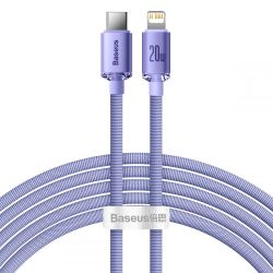 BASEUS CRYSTAL SHINE TYPE-C TO LIGHTNING CABLE PD20W 200CM PURPLE