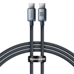 BASEUS CRYSTAL SHINE TYPE-C TO TYPE-C CABLE PD100W/3A 120CM BLACK