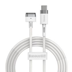 Baseus Zinc magnetický kábel MacBook Power / USB-C 60W 2m, biely (CATXC-V02)