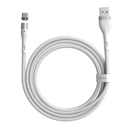 Baseus Zinc magnetický kábel USB / USB-C QC AFC 5A 1m, biely (CATXC-N02)