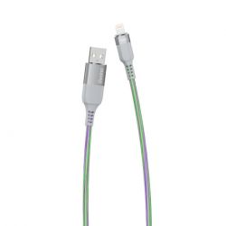 Dudao L9X Flowing Light kábel USB / Lightning 5A 1m, sivý (L9XL)