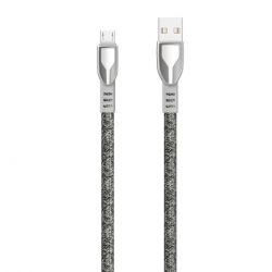 Dudao Zinc Alloy kábel USB / Micro USB 5A 1m, sivý (L3PROM gray)