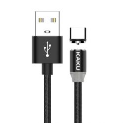 KAKU Magnetic kábel USB / USB-C 3A 1m, čierny (KSC-306)