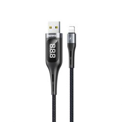 Remax Intelligent kábel USB / Lightning 2.1A 1.2m, čierny (RC-096i black)