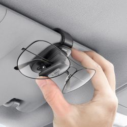 Baseus Eyewear Clip držiak na okuliare do auta, čierny (ACYJN-B01)