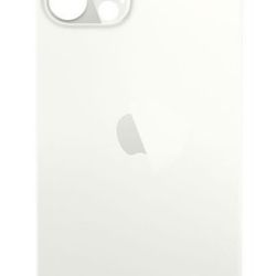 Apple iPhone 12 Pro - Sklo zadného housingu so zväčšeným otvorom na kameru BIG HOLE - biele