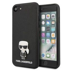 Karl Lagerfeld case for iPhone 12 Pro Max 6,7' KLHCP12LIKMSBK black hard case Saffiano Iconic