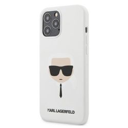 Karl Lagerfeld case for iPhone 12 Pro Max 6,7' KLHCP12LSLKHWH white hard case Silicone Karl's
