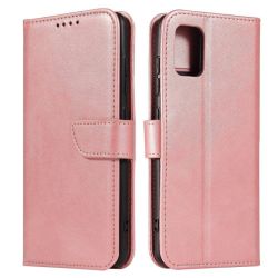 Peňaženkové puzdro Elegant Magnet Case ružové – Samsung Galaxy A51