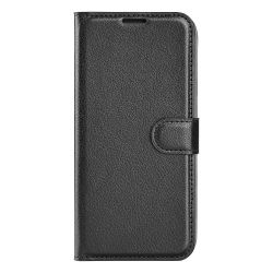 Peňaženkové puzdro Litchi čierne – Samsung Galaxy M22