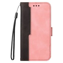 Peňaženkové puzdro Stitching čierno-ružové – Motorola Moto E20 / Moto E40