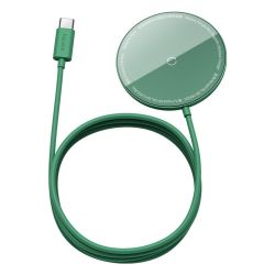 BASEUS bezdrôtová nabíjačka - Simple Mini 15W MagSafe - zelená